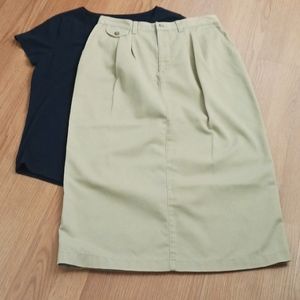 EUC Vintage Lee khaki maxi skirt 12P